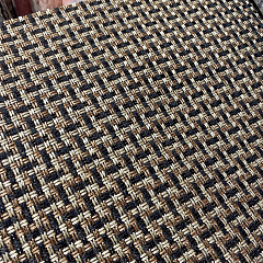 Ткань Обивочная Рогожка Плетенка 1 п/м 150 см черно-коричневый