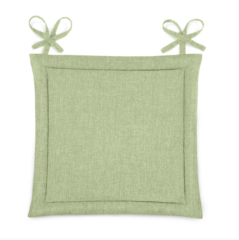 Подушка на стул "Рогожка" эвкалипт