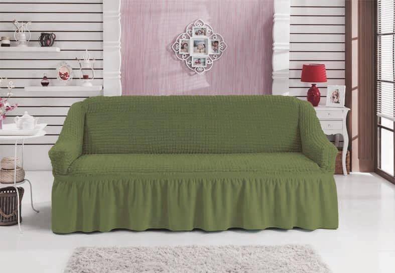 Чехол на диван "Болсен" трёхместный зелень