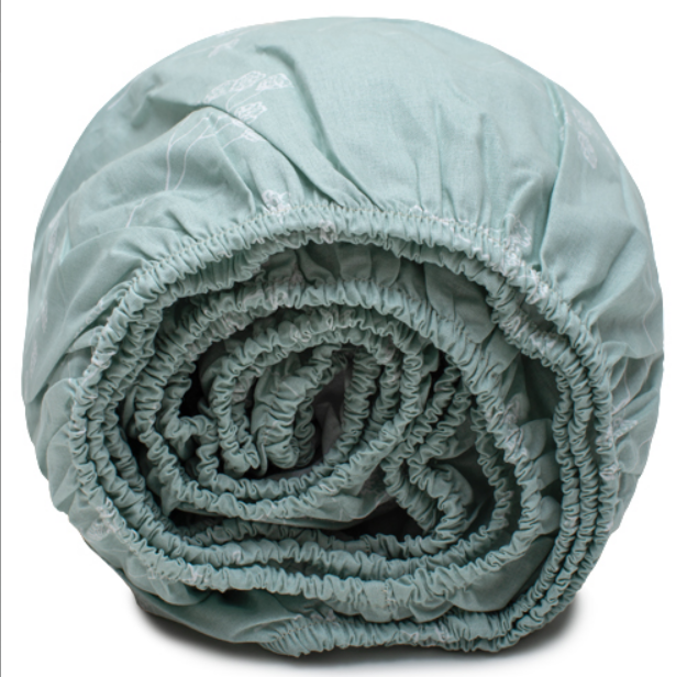 Простыня поплин Премиум на резинке  90*200*20 см Санса