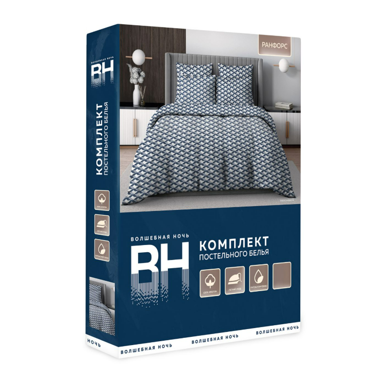 Постельное белье "Preference", ранфорс Волшебная ночь евро