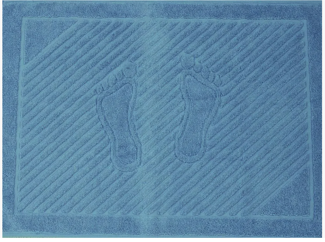 Полотенце-коврик махровое "Ножки" 50*70 см синее море