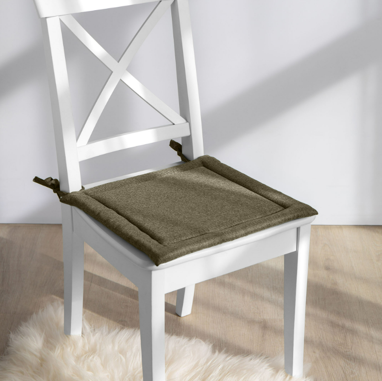 Подушка на стул "Рогожка" мокко