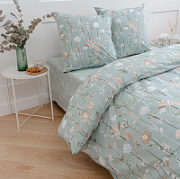 Простыня поплин Премиум  1,5-спальная (150х217 см,) Санса