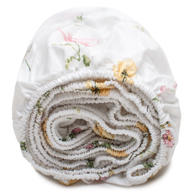 Простыня поплин Премиум на резинке  90*200*20 см Гарден