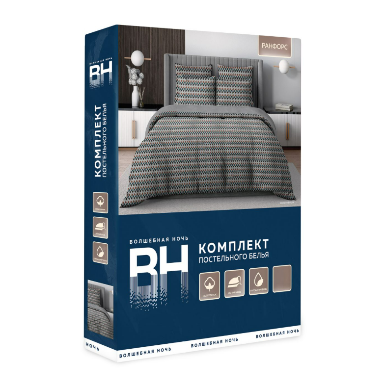 Постельное белье "Marsel", ранфорс Волшебная ночь евро
