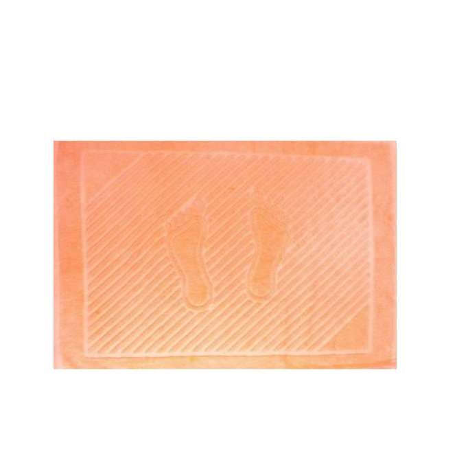 Полотенце-коврик махровое "Ножки" 50*70 см персик