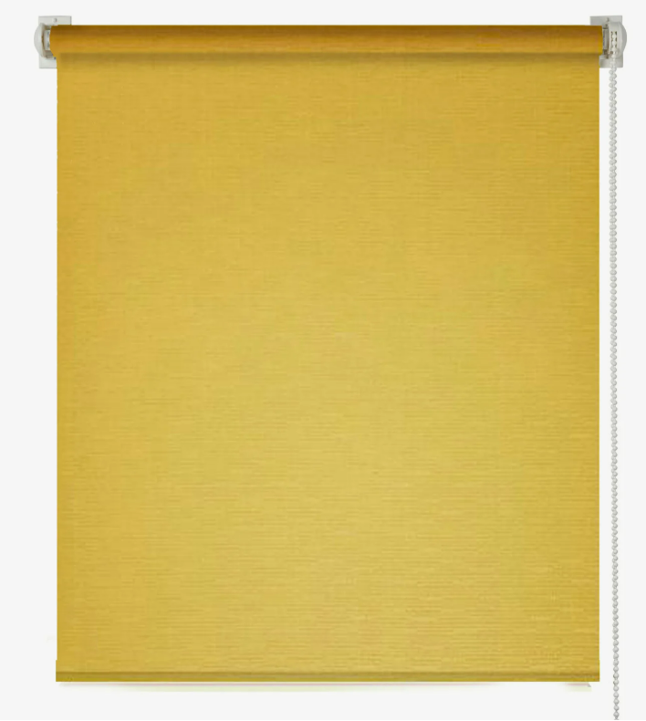 Рулонная штора проницаемая 95*150 см (90*160 см) желтая