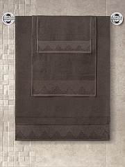 Полотенце махровое с жаккардом &quot;SIESTA&quot; 70х140 см коричневый