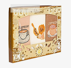 Набор кухонных полотенец вафля 33*60-3шт. Эспрессо