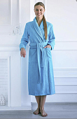 Халат махровый женский голубой 52 р-р