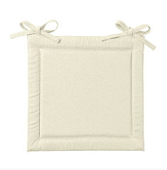 Подушка на стул "Рогожка" крем