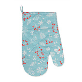 Прихватка Традиция Рукавица НГ стеганная шишки голубые