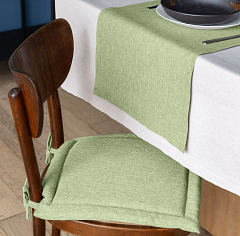 Подушка на стул "Рогожка" эвкалипт