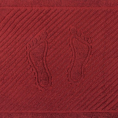 Полотенце-коврик махровое &quot;Ножки&quot; 50*70  бордо