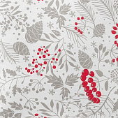 Скатерть Рогожка 145*180 см НГ декор. Зимняя рябина