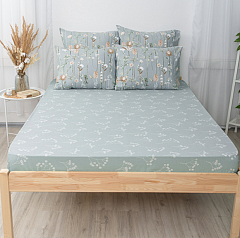 Простыня поплин Премиум  1,5-спальная (150х217 см,) Санса