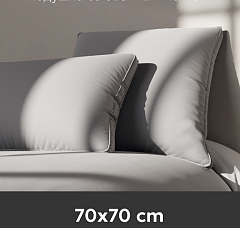 Подушка Эспера комфорт 3Д цветная  70*70 см. серая