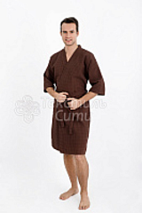 Халат вафельный кофе р-р 62