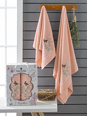 Комплект махровых полотенец Папилон (50х90 см-1, 70х140 см-1) оранжевый