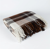 Плед "Vladi" Эльф 70% новозеландская шерсть 02/NOAH, бел-терракот-кор 140х200 см