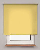 Рулонная штора проницаемая 95*150 см (90*160 см) желтая