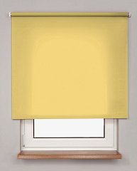 Рулонная штора проницаемая 95*150 см (90*160 см) желтая