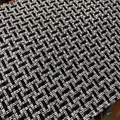Ткань Обивочная Рогожка Плетенка 1 п/м 150 см серо-черная