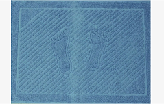 Полотенце-коврик махровое "Ножки" 50*70 см синее море