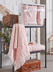 Комплект махровых полотенец  Филипус  (50х90 см-1, 70х140 см-1) Розовый
