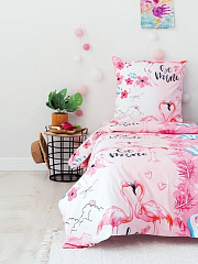 Комплект постельного белья &quot;Фламинго&quot; 9737, 1,5-спальный, поплин Василек 