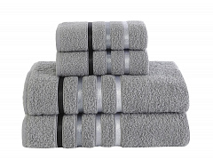 Комплект махровых полотенец BALE (50х80 см-2, 70х140 см-2) серый
