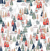 Полотенце 35*60 см Традиция НГ декор Новогодний лес